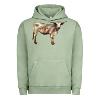 Pigment Oil Green Texas Longhorn Heifer Urban Hoodie - LillyAllenDesigns