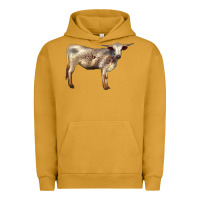 Pigment Peanut Butter Texas Longhorn Heifer Urban Hoodie - LillyAllenDesigns