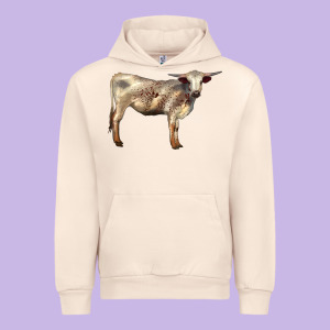 Texas Longhorn Heifer Urban Hoodie Designed By Lillyallendesigns