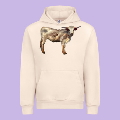 Texas Longhorn Heifer Urban Hoodie Designed By Lillyallendesigns
