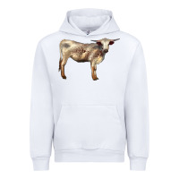 White Texas Longhorn Heifer Urban Hoodie - LillyAllenDesigns