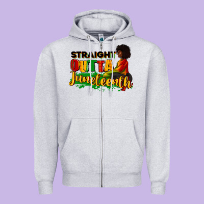 Zipper Hoodie Straight outta Juneteenth