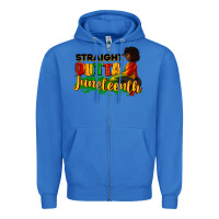 True Royal Straight outta Juneteenth Zipper Hoodie - RanaPortraitStore