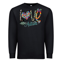 Black love autism Premium Sweatshirt - SublimationCraftShop