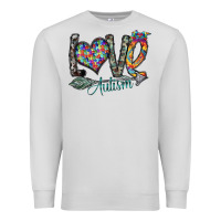 Dove Grey love autism Premium Sweatshirt - SublimationCraftShop