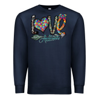 Navy love autism Premium Sweatshirt - SublimationCraftShop