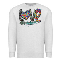 Oatmeal Heather love autism Premium Sweatshirt - SublimationCraftShop