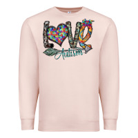 Pale Pink love autism Premium Sweatshirt - SublimationCraftShop