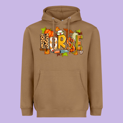 Fall Nurse Heavyweight Hoodie Designed By Zillion Design Studio