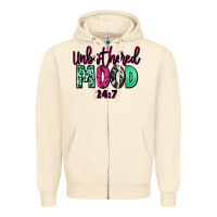 Sandshell Unbothered mood 24:7 Zipper Hoodie - RanaPortraitStore