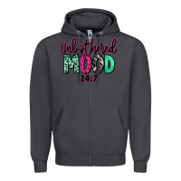Smoke Unbothered mood 24:7 Zipper Hoodie - RanaPortraitStore
