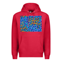 Cardinal leopard background turquoise and gold 3200x2400 Premium Hoodie - AdoDesignShop