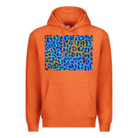 Carrot leopard background turquoise and gold 3200x2400 Premium Hoodie - AdoDesignShop