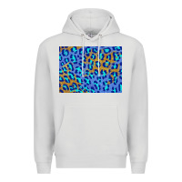 Dove Grey leopard background turquoise and gold 3200x2400 Premium Hoodie - AdoDesignShop