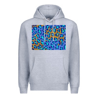 Heather Grey leopard background turquoise and gold 3200x2400 Premium Hoodie - AdoDesignShop