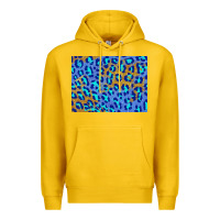 Lemon leopard background turquoise and gold 3200x2400 Premium Hoodie - AdoDesignShop