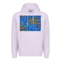 Lilac leopard background turquoise and gold 3200x2400 Premium Hoodie - AdoDesignShop