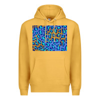 Mustard leopard background turquoise and gold 3200x2400 Premium Hoodie - AdoDesignShop