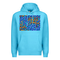 Ocean Blue leopard background turquoise and gold 3200x2400 Premium Hoodie - AdoDesignShop