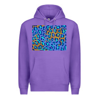 Purple leopard background turquoise and gold 3200x2400 Premium Hoodie - AdoDesignShop
