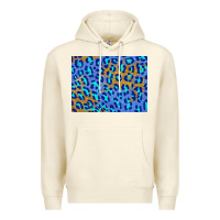 Sandshell leopard background turquoise and gold 3200x2400 Premium Hoodie - AdoDesignShop