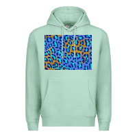Seafoam leopard background turquoise and gold 3200x2400 Premium Hoodie - AdoDesignShop