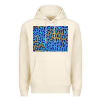 Tofu leopard background turquoise and gold 3200x2400 Premium Hoodie - AdoDesignShop