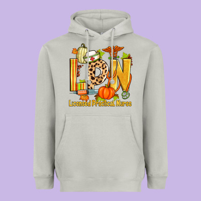 Fall Lpn Licensed Practical Nurse Heavyweight Hoodie Designed By Zillion Design Studio