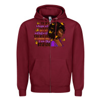 Burgundy They whispered to her afro woman Zipper Hoodie - RanaPortraitStore