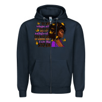 Navy They whispered to her afro woman Zipper Hoodie - RanaPortraitStore