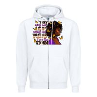 White They whispered to her afro woman Zipper Hoodie - RanaPortraitStore