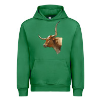Emerald Texas Longhorn Cow Face Urban Hoodie - LillyAllenDesigns