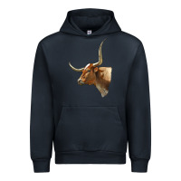 Navy Texas Longhorn Cow Face Urban Hoodie - LillyAllenDesigns