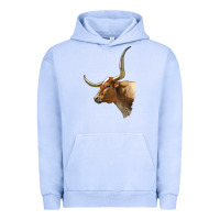 Pigment Grape Ice Texas Longhorn Cow Face Urban Hoodie - LillyAllenDesigns
