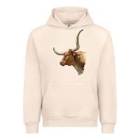 Sandshell Texas Longhorn Cow Face Urban Hoodie - LillyAllenDesigns