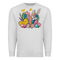 Dove Grey Easter Heart Easter Day Premium Sweatshirt - Neo Western