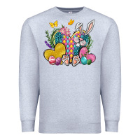 Heather Grey Easter Heart Easter Day Premium Sweatshirt - Neo Western