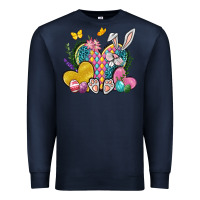 Navy Easter Heart Easter Day Premium Sweatshirt - Neo Western