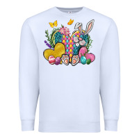 White Easter Heart Easter Day Premium Sweatshirt - Neo Western