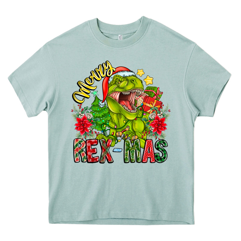 Merry Rexmas Heavy Core Tee by CowhideDigitalArt | Teevron