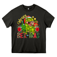 Asphalt Merry Rexmas Heavy Core Tee - CowhideDigitalArt