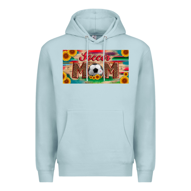 Soccer Mom With Ball And Sunflower And Serape Licanse Plate Premium Hoodie by Artiststas | Teevron