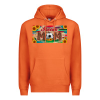 Carrot soccer mom with ball and sunflower and serape licanse plate Premium Hoodie - Artiststas