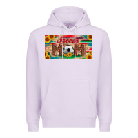 Lilac soccer mom with ball and sunflower and serape licanse plate Premium Hoodie - Artiststas