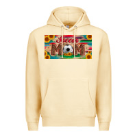 Pina Colada soccer mom with ball and sunflower and serape licanse plate Premium Hoodie - Artiststas
