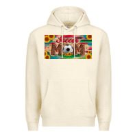 Sandshell soccer mom with ball and sunflower and serape licanse plate Premium Hoodie - Artiststas