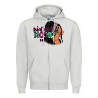 Dove Grey Unbothered mood 24:7 Zipper Hoodie - RanaPortraitStore