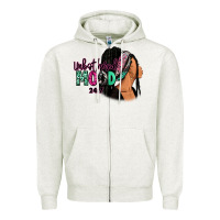 Oatmeal Heather Unbothered mood 24:7 Zipper Hoodie - RanaPortraitStore