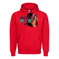 Red Unbothered mood 24:7 Zipper Hoodie - RanaPortraitStore