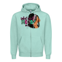 Seafoam Unbothered mood 24:7 Zipper Hoodie - RanaPortraitStore